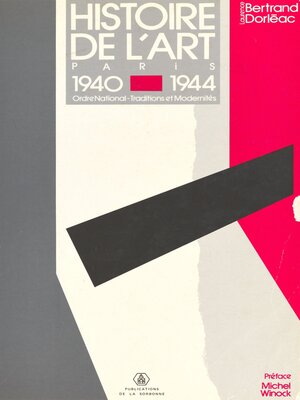 cover image of Histoire de l'art, Paris 1940-1944
